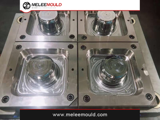 MELEE Plastic injection Daily Use bucket Food containers for IML mold with sealed cover
